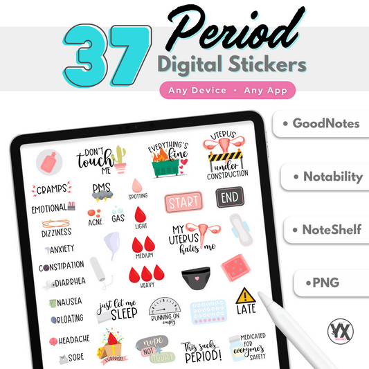 Period Digital Stickers