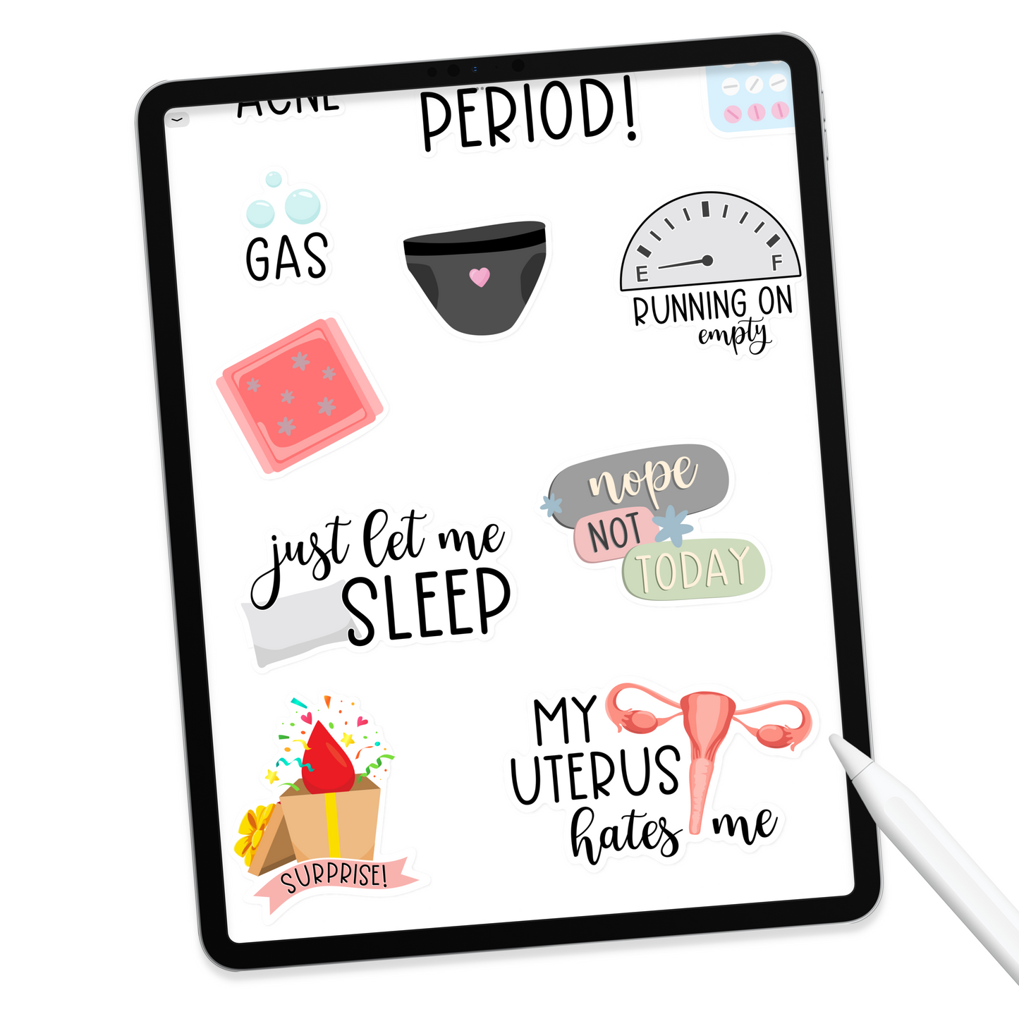 Period Digital Stickers