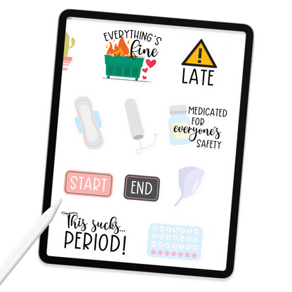 Period Digital Stickers