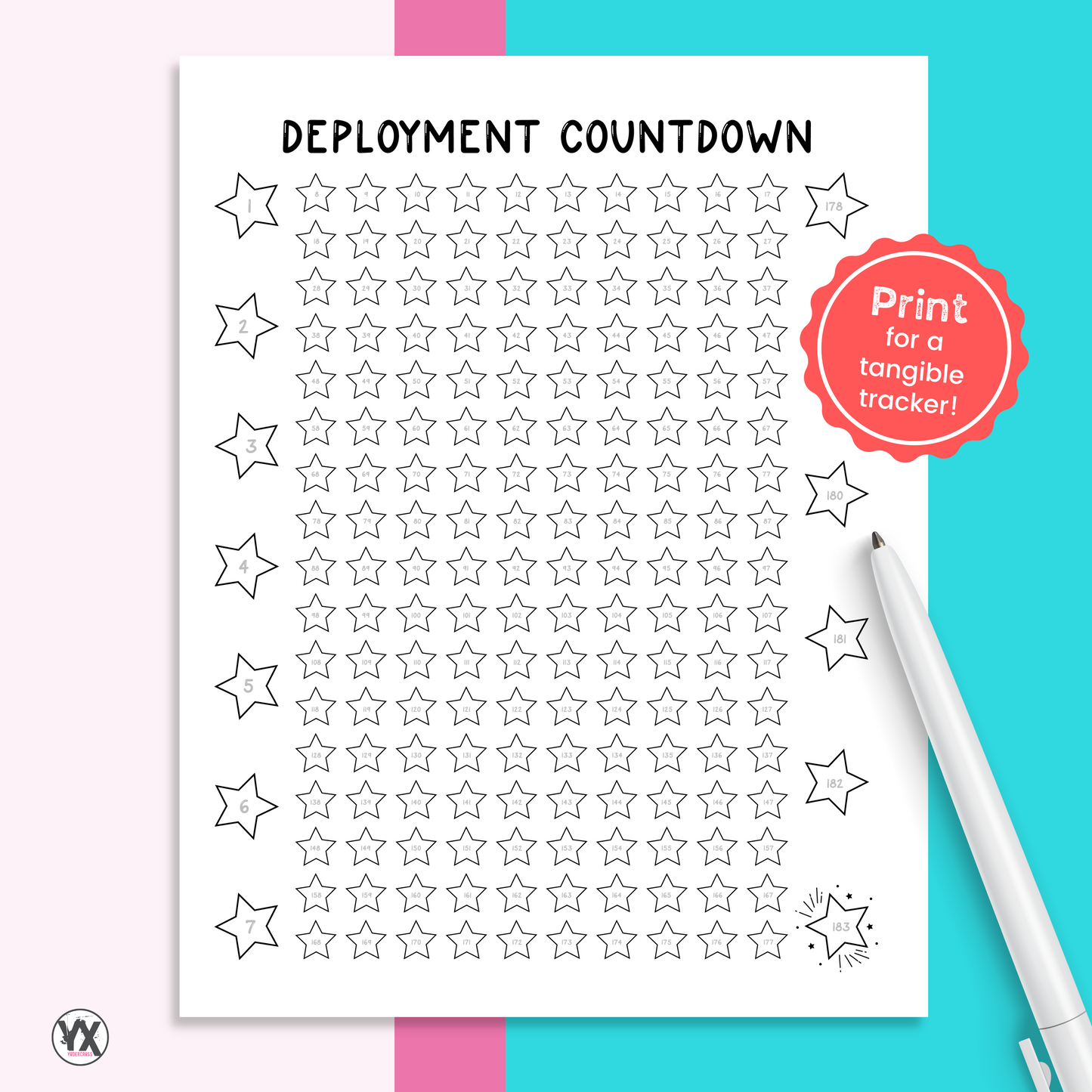 Deployment Countdown Printable