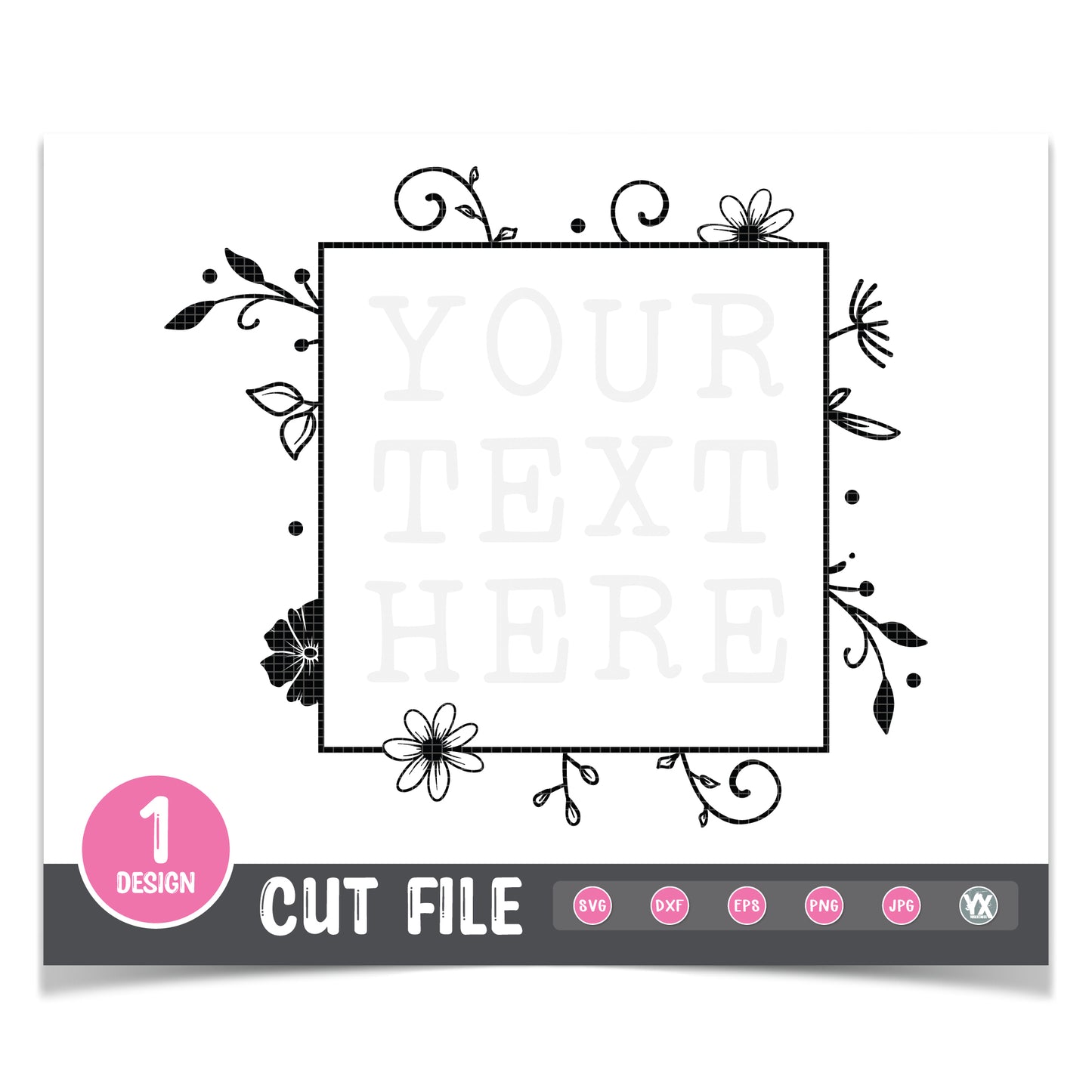 Floral Frame SVG