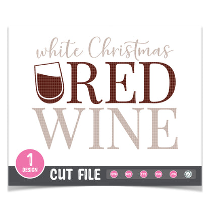 White Christmas, Red Wine SVG