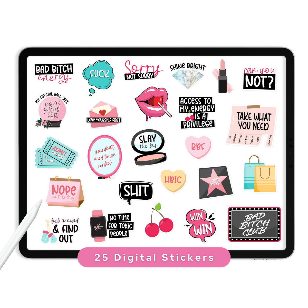 Bad B**** Energy Digital Stickers – YODERCROSS