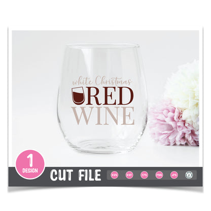 White Christmas, Red Wine SVG